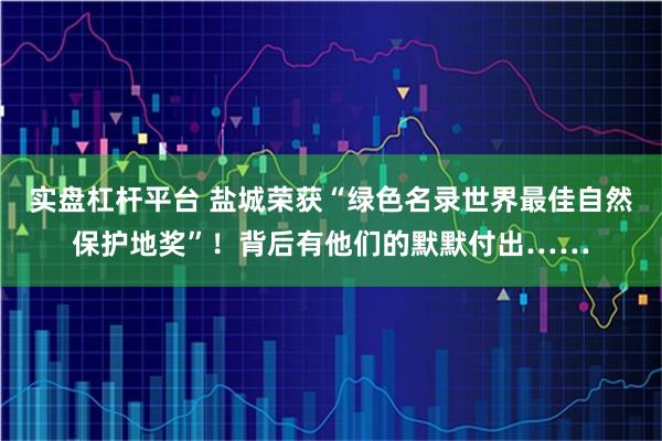 实盘杠杆平台 盐城荣获“绿色名录世界最佳自然保护地奖”！背后有他们的默默付出……