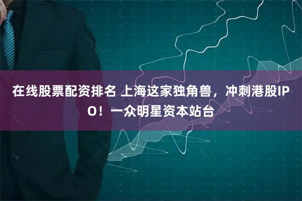 在线股票配资排名 上海这家独角兽，冲刺港股IPO！一众明星资本站台